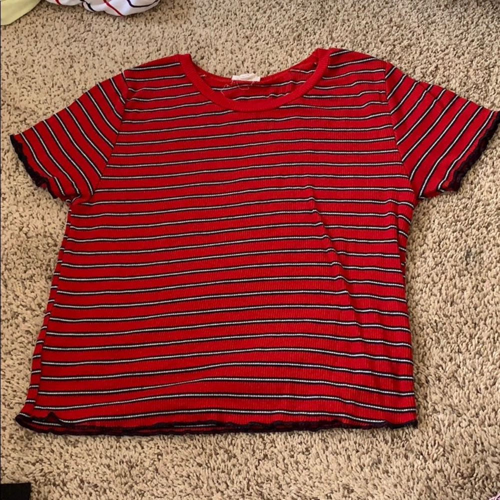 Brandy Melville striped red t shirt